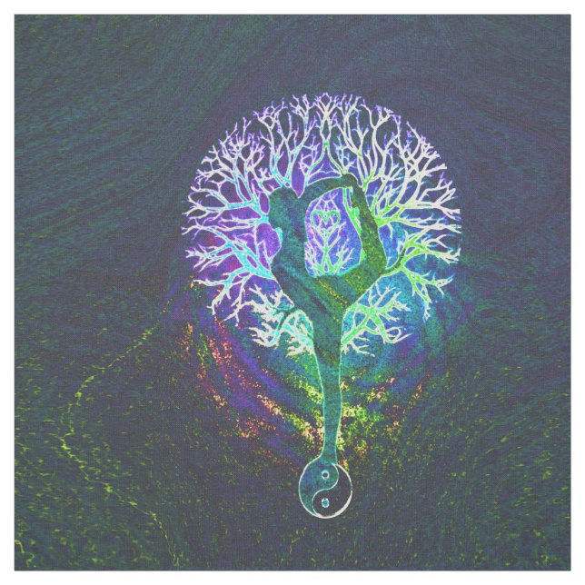 Tissu Arbre de yoga d'équilibre et d'harmonie (Échantillon)