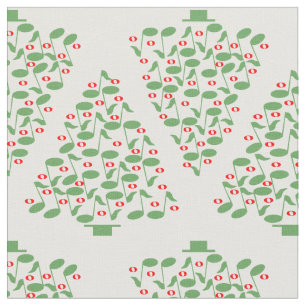 Tissu Arbres de Noël musicaux