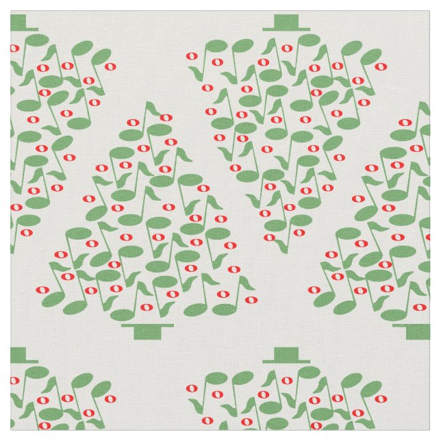 Tissu Arbres de Noël musicaux (Fermer)