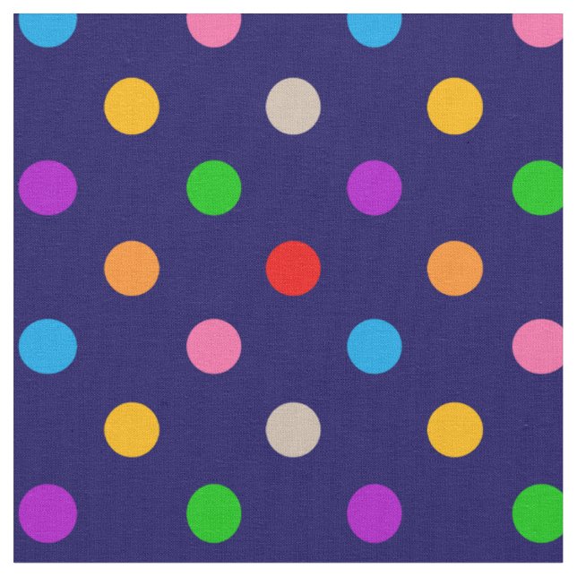 Tissu Arc-en-ciel Coloré Points Blue  (Fermer)