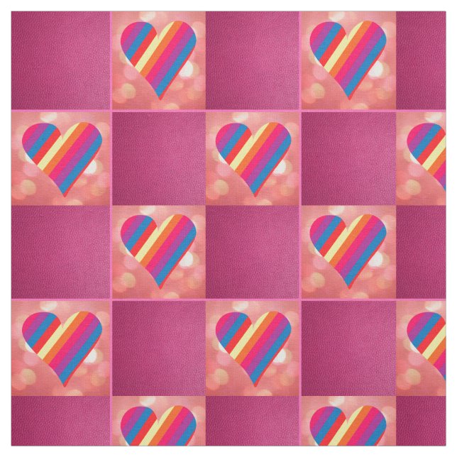 Tissu Arc-en-ciel rose 2 (Échantillon)