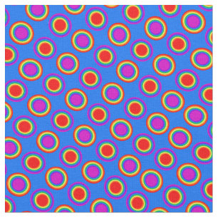 Tissu Arc-en-ciel super des cercles concentriques