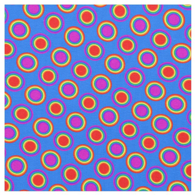 Tissu Arc-en-ciel super des cercles concentriques (Fermer)