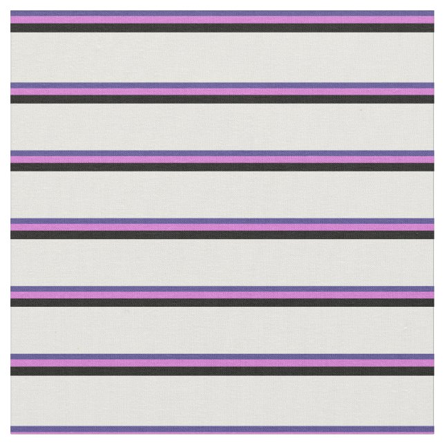 Tissu Ardoise foncée bleu, orchidée, lignes noires et bl (Fermer)