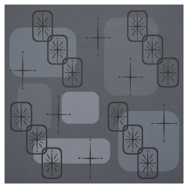 Tissu Ardoise moderne du milieu du siècle (Échantillon)