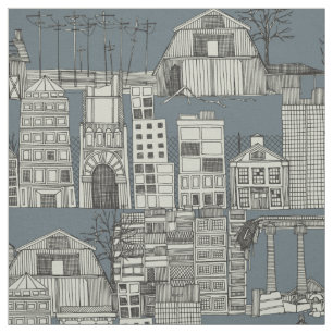 Tissu ardoise toile dystopian