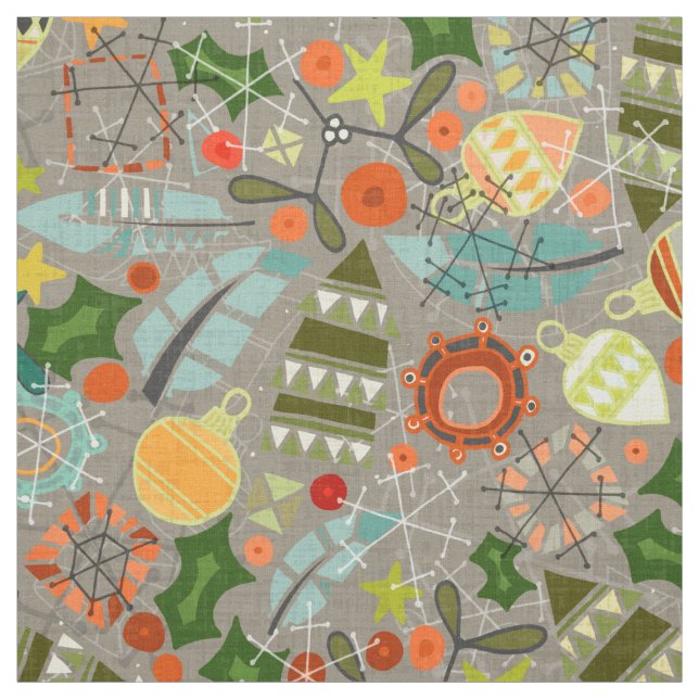 Tissu argent de noël vintage (Échantillon)