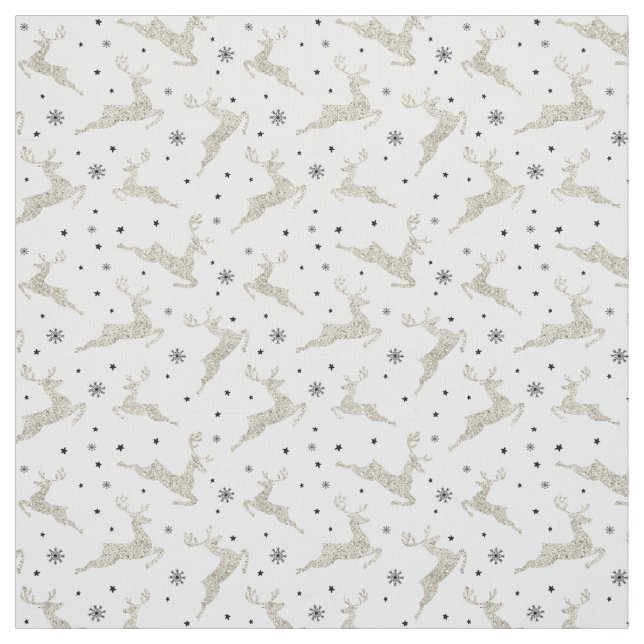 Tissu Argent Reindees (Échantillon)