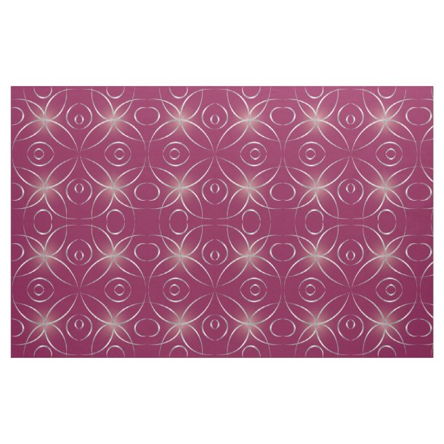 Tissu Argent sur magenta (Fat Quarter)
