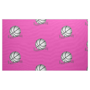 Tissu argenté et rose de basket-ball par la cour