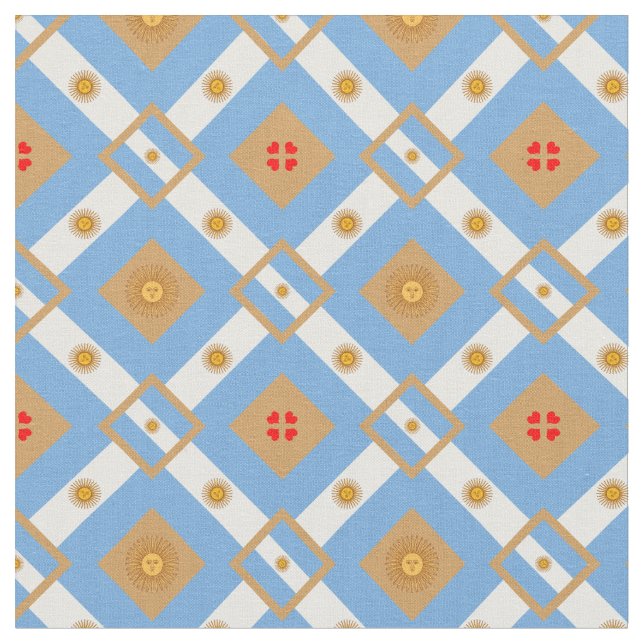 Tissu Argentine, Sol de Mayo & Argentine Drapeau mode (Fermer)