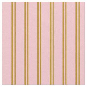 Tissu Argument d'or foncé et Motif à rayures roses