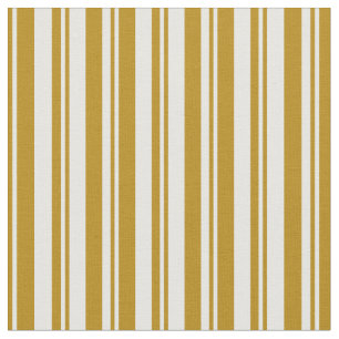 Tissu Argument d'or foncé et Motif blanc à rayures/à lin