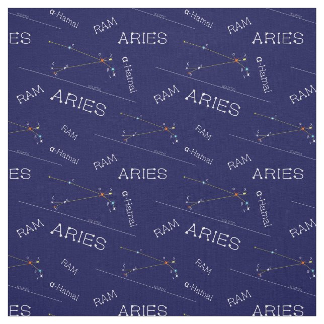 Tissu Aries de Zodiac Constellation (Échantillon)