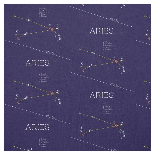 Tissu Aries de Zodiac Constellation (Échantillon)