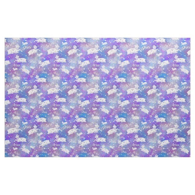 Tissu Aries Ram Constellation Étoiles Anniversaire Motif (Yard)