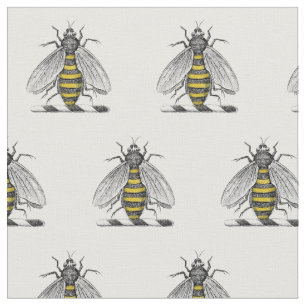 Tissu Armoiries de l'abeille Vintage héraldique Preppy E
