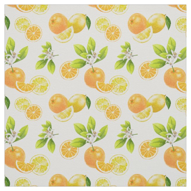 Tissu Arômes d'agrumes Oranges et citrons Patten (Échantillon)