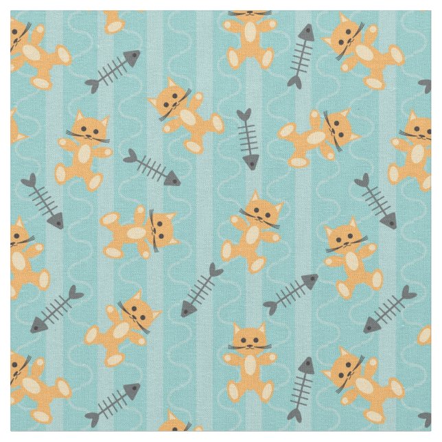 Tissu arrière - plan avec des chats (Fermer)