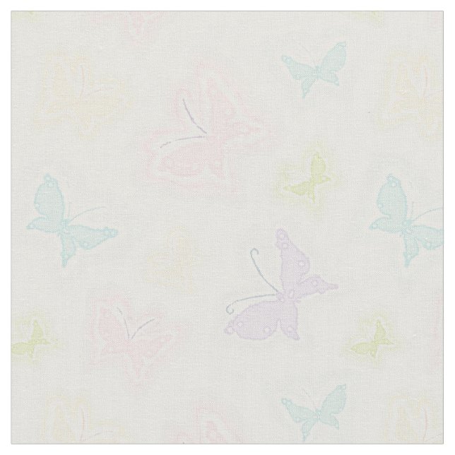 Tissu Arrière - plan avec des papillons dans l'aquarelle (Fermer)