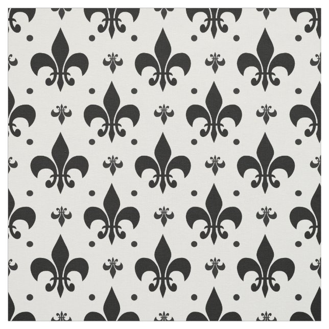 Tissu Arrière - plan blanc Fleur-de-lis Motif design (Échantillon)