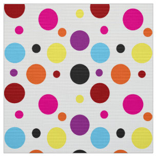 Tissu Arrière - plan blanc Pois coloré Motif