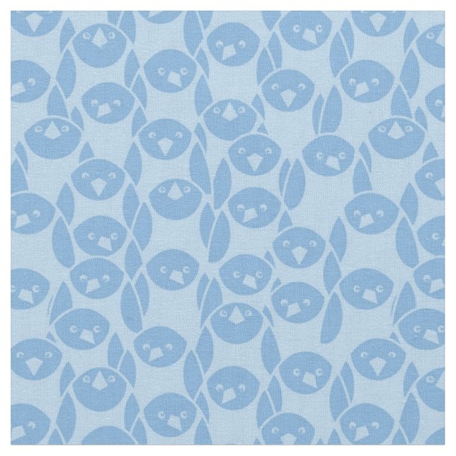 Tissu Arrière - plan bleu de motif de pingouins (Fermer)