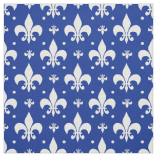 Tissu Arrière - plan bleu Fleur-de-lis Motif Design