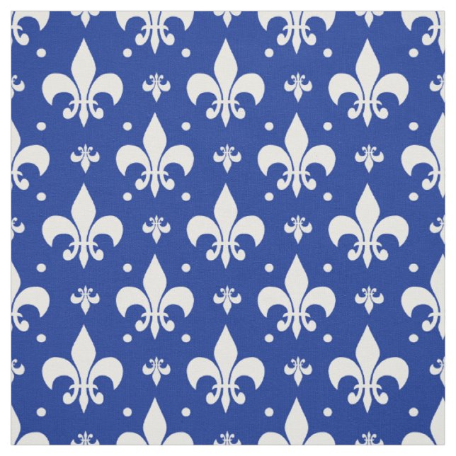 Tissu Arrière - plan bleu Fleur-de-lis Motif Design (Échantillon)