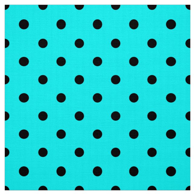 Tissu Arrière - plan de pois turquoise (Échantillon)