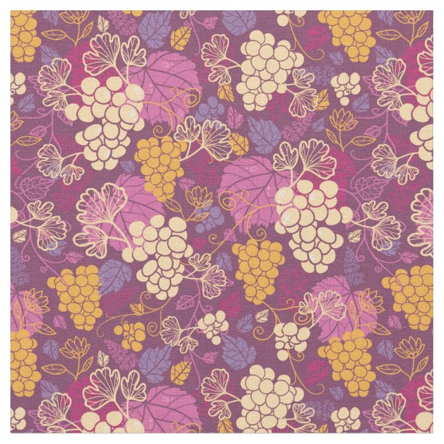 Tissu Arrière - plan doux de motif de vignes (Fermer)