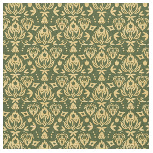 Tissu Arrière - plan floral en bois de motif de damassé