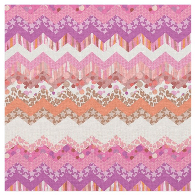 Tissu Arrière - plan rose de zigzag (Fermer)