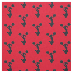 Tissu Arrière - plan rouge Cheer Silhouette