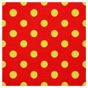 Tissu Arrière - plan rouge Jaune Pois Design
