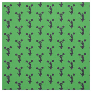 Tissu Arrière - plan vert Cheer Silhouette