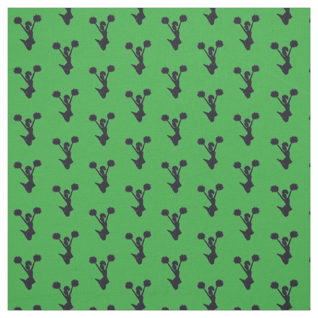 Tissu Arrière - plan vert Cheer Silhouette (Échantillon)