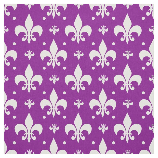 Tissu Arrière - plan violet Fleur-de-lis Design Motif (Échantillon)
