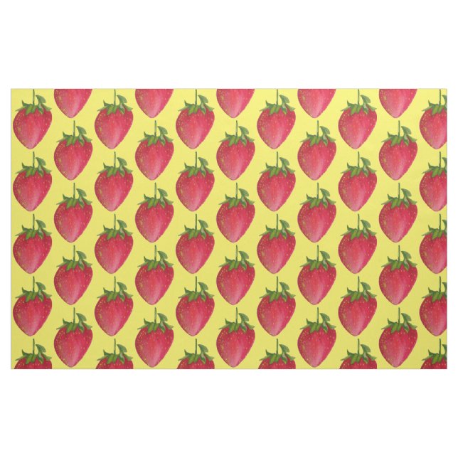 Tissu Arrosage de fraise juteuse motif d'aquarelle de fr (Fat Quarter)
