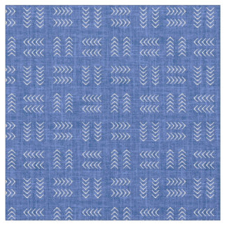 Tissu Arrows on Blue Linen