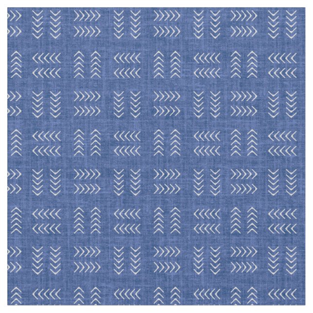 Tissu Arrows on Medium Blue Linen (Fermer)