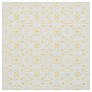 Tissu Art à la gouache abstrait jaune blanc Firebrand