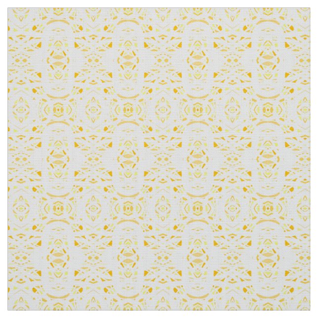 Tissu Art à la gouache abstrait jaune blanc Firebrand (Échantillon)