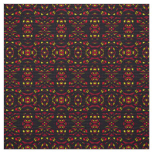 Tissu Art à la gouache abstrait orange rouge feu Brand