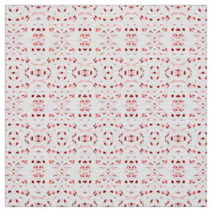 Tissu Art à la gouache abstrait rouge blanc Firebrand