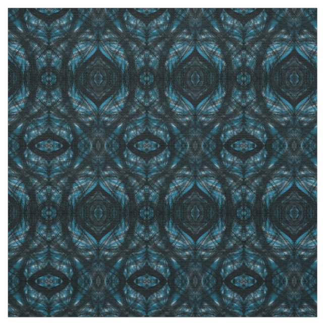 Tissu Art abstrait aquarelle bleu (Échantillon)