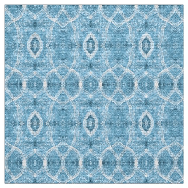 Tissu Art abstrait aquarelle bleu Push (Échantillon)