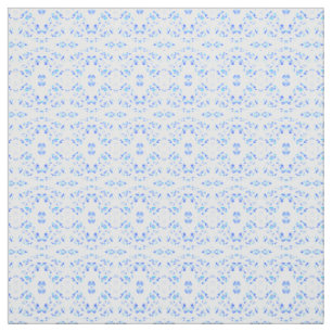 Tissu Art Abstrait Bleu Blanc Gouache