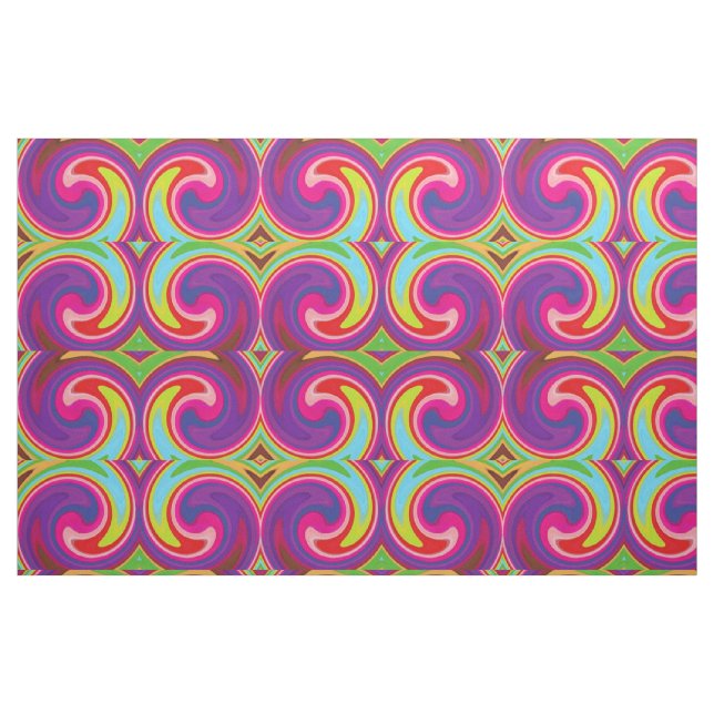 Tissu Art abstrait de tourbillon moderne (Fat Quarter)