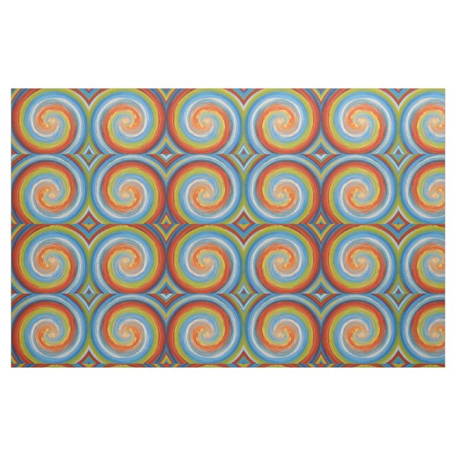 Tissu Art Abstrait de Tournage de couleur rétro #24 (Fat Quarter)